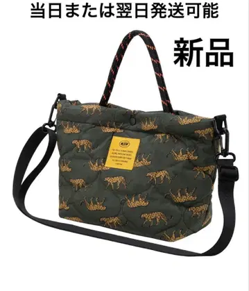 kiu 키우 토트백 숄더백 발수 카키 레오파드