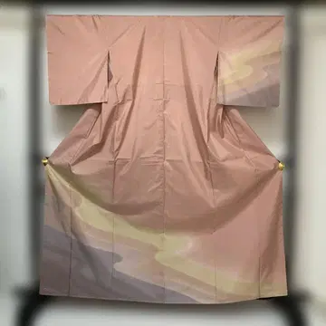 No.2863 미사용 시리즈 순수 실크 노을빛 오시마 명주 증권 초미품