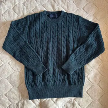 SHIPS JET BLUE 케이블 짜임 니트 S