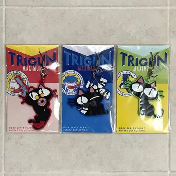 3점 트라이건전 TRIGUN 러버 스트랩 니콜라스 바슈 검은 고양이님
