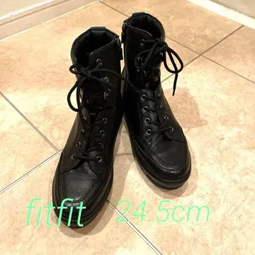 fitfit 블랙 하이컷 워크 부츠