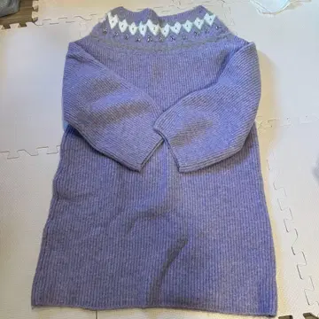 CELFORD 보라색 긴팔 니트 원피스