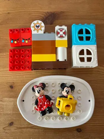 미키 미니 레고 듀플로 보트와 집