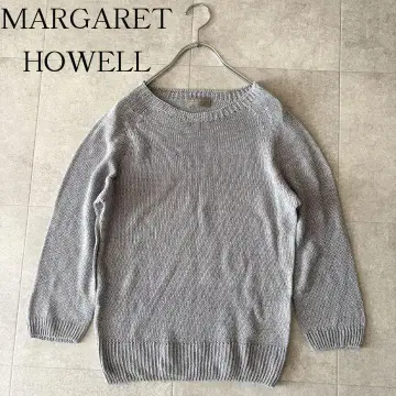 새상품급 마가렛호웰 린넨 100% 크루넥 니트 블루 그레이 2