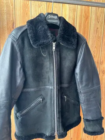 [초레어/새상품급] Schott 무스탕 스웨이드 콤비네이션