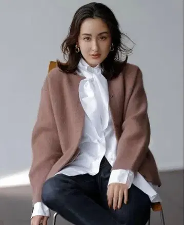 쿠미쿄쿠 라메 라쿤 니트 가디건 브라운 계열 [ 새상품급, 즉시 발송 ]