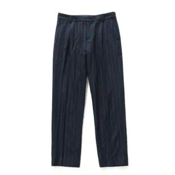 haunt 울 테이퍼드 팬츠 캐시미어 혼방 스트라이프 네이비 38