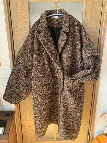 오버 사이즈 브라운 코트