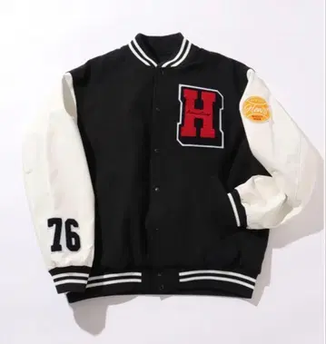 BEAMS HEART/루즈 실루엣 와펜 바시티 자켓