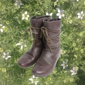 레이스업 부츠 브라운 모리걸 페어리 그런지