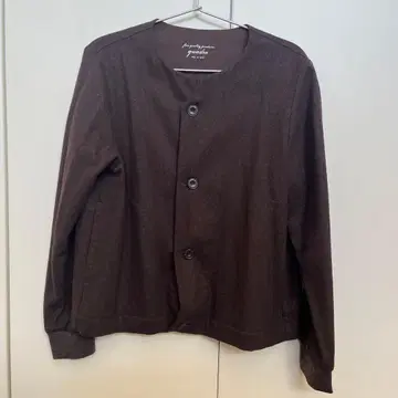 quadro 브라운 노카라 자켓