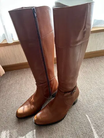 히미코 Camui 워터 마사지 가죽 롱 부츠