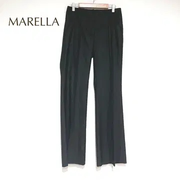 마렐라 [ L ] 플레어 팬츠 슬랙스 이탈리아제 수트 캐주얼 무지