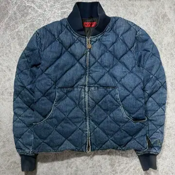 YAMANE 데님 퀼팅 다운 자켓 인디고 40