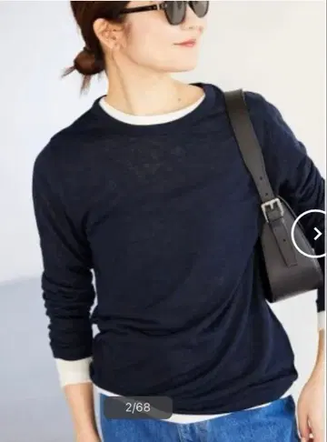 슬로브 이에나 슬라브 천축 크루넥 롱 TEE