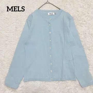 세탁 가능한 니트 가디건 스카이블루 울 크루넥 긴팔 F 내추럴