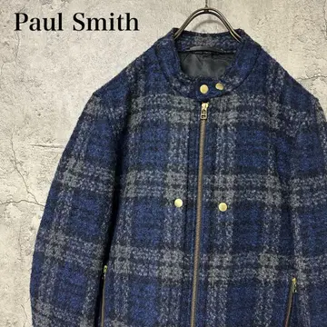 [ 초레어 ] Paul Smith 울 블루종 체크 꽃무늬 품절 모델