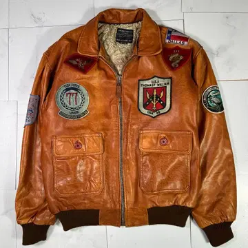 레어 빈티지 Top Gun A-2형 플라이트 자켓 XL 천연 가죽