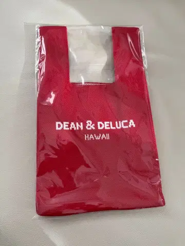 한정판 하와이 니트 백 토트백 dean&deluca 빨간색 레드