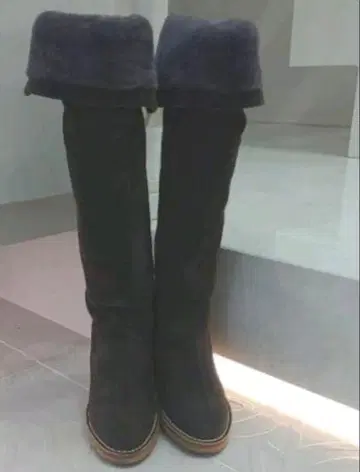 JIMMY CHOO 무스탕 롱 부츠 니하이 부츠 정가 약 12만 엔