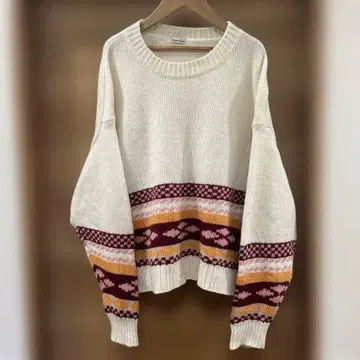 steven alan 니트 스웨터 긴팔 크림