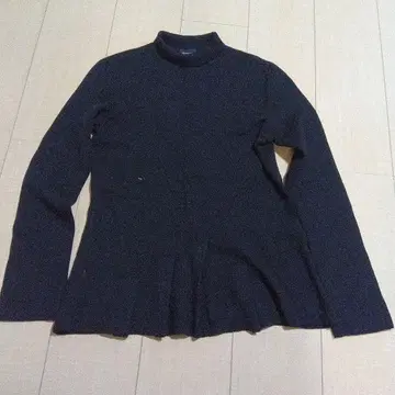 Ritsuko Shirahama 니트 스웨터 2호 블랙 아몬드 아이