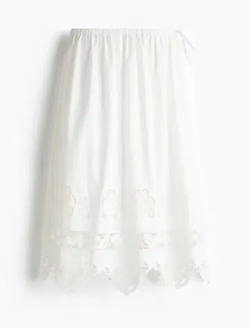 H&M 영국 자수 코튼 스커트 XL