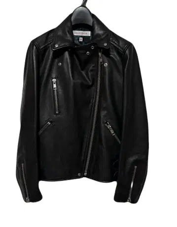 [미사용] DRESSTERIOR 드레스테리어 더블 라이더 자켓 블랙