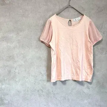 로페피크닉 티셔츠 반팔 시스루 퍼프 슬리브 T셔츠 페미닌