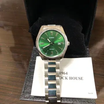 CASIO 그린 손목시계 WR 5BAR