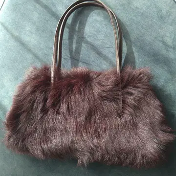 퍼 핸드백 버건디