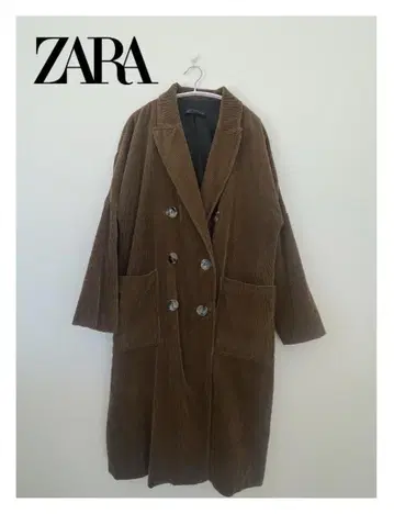 [ZARA WOMAN] 코듀로이 롱 코트 S 약 67% OFF