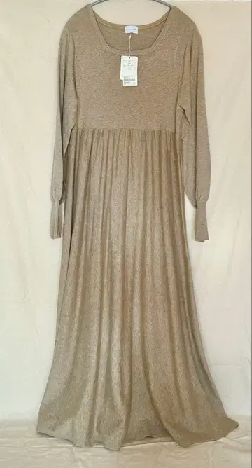 green label 니트 롱 원피스 목둘레 리메이크 택 포함 미사용품