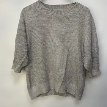 23구 그레이 반소매 니트 38 린넨 100%