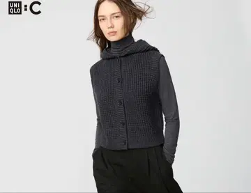 UNIQLO C 와플 니트 후디드 베스트