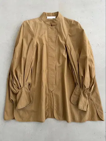 마메 쿠로구치 퍼프 슬리브 코튼 셔츠