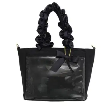 이타백 A4 다기능 2WAY 핸들 프릴 토트백 블랙 자카마트