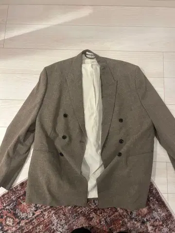 [ 가격 인하 ] ZARA 브라운 더블 브레스트 자켓