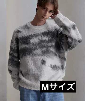 [ CLEL ] 알파카 블렌드 샤기 니트 라이트 그레이 계열