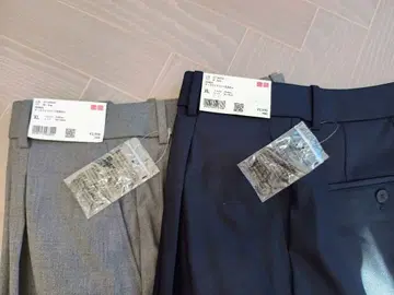 유니클로 턱 와이드 팬츠 긴 길이 XL 2개 세트