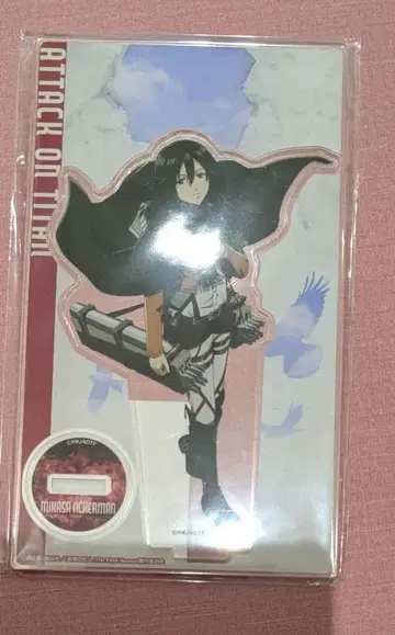 진격의 거인 미카사 아크릴 스탠드 가라오케의 철인 카라테츠 콜라보