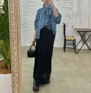 Whim Gazette 자카드 랩스커트 블랙 FREE 사이즈