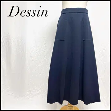 Dessin 데셍 롱 플레어 스커트 안감 있음 네이비 M