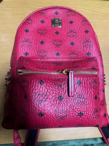 MCM 백팩 레드 S 사이즈 정품