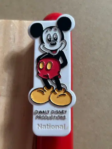 당시 물건 1990년대 도쿄 디즈니랜드 미키마우스 펜 라이트 빨간색