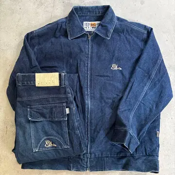 90s 데님 자켓 셋업