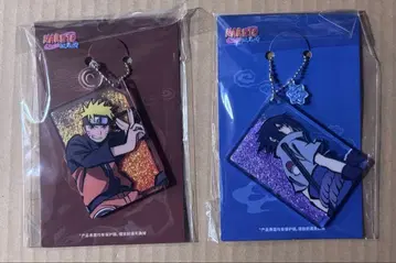 NARUTO 유사 아크릴 블록 키링 나루토 사스케 2개 세트