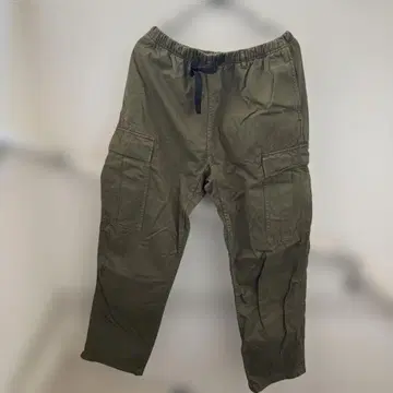카고 팬츠 올리브색 허리밴딩