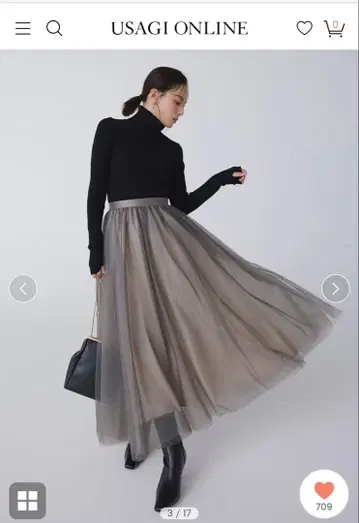 아뉴앙스 시어 볼륨 튤 스커트