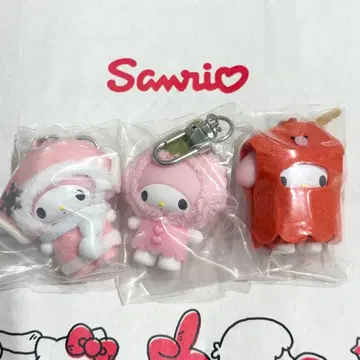 산리오 치비토모 시크릿 키링 마이멜로디 3개 세트